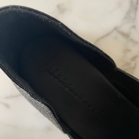 FREDA SALVADOR Tash D'Orsay Moccassin Loafers Black 10 Medium US - Picture 6 of 13